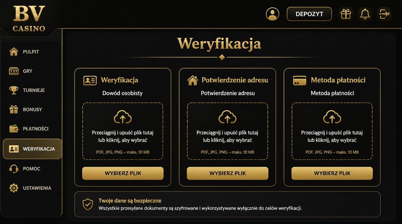 Upload dokumentów w BV Casino – przejrzysta weryfikacja danych